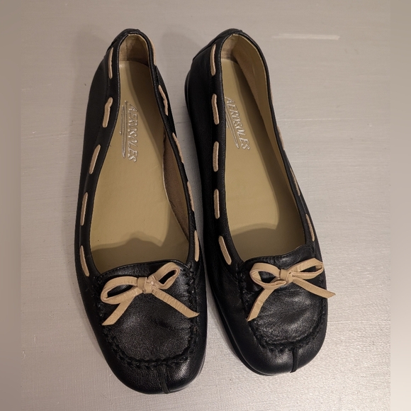 Aerosoles Jam Slip-on Linen Leather Black Ladies Flats Shoes 8M - Picture 3 of 16